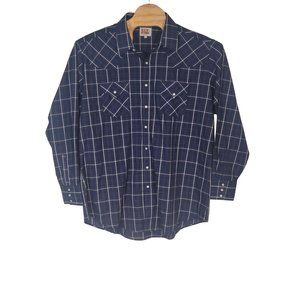 Mens'‎ Ely Cattigman Long Sleeve Pearl Snap Casual Dress Shirt Size 2XLT